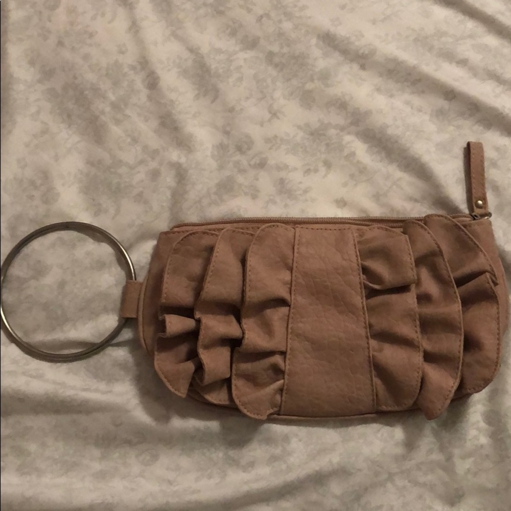 Pink clutch wristlet